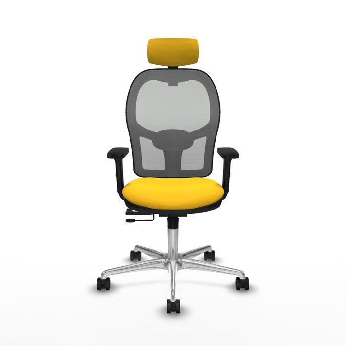 PIQUERAS Y CRESPO Silla de oficina Jorquera Sincro/Traslack Amarillo y Gris