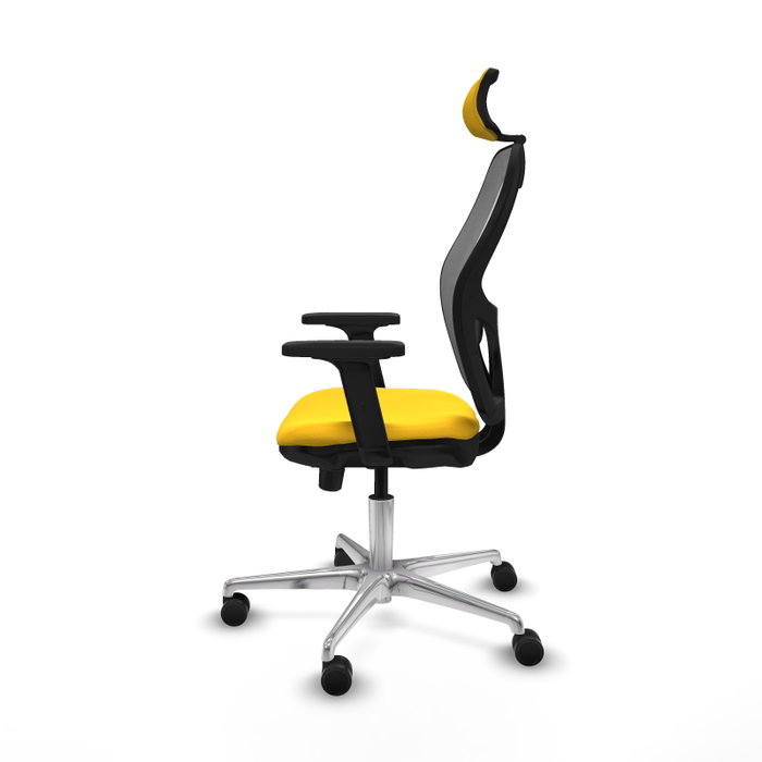 PIQUERAS Y CRESPO Silla de oficina Jorquera Sincro/Traslack Amarillo y Gris