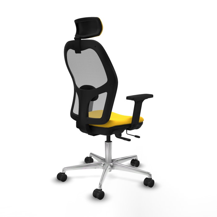 PIQUERAS Y CRESPO Silla de oficina Jorquera Sincro/Traslack Amarillo y Gris