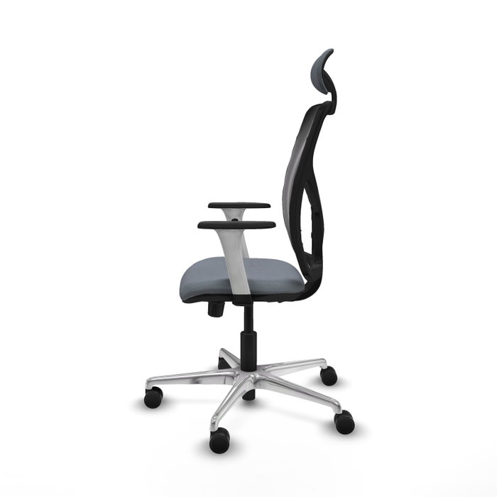 PIQUERAS Y CRESPO Silla de oficina Motilla con mecanismo Sincro/Traslack, Gris y Negro