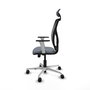 PIQUERAS Y CRESPO Silla de oficina Motilla con mecanismo Sincro/Traslack, Gris y Negro