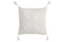 DKD Home Decor Cojín de Poliéster Crudo con Aplicaciones 45x45 cm