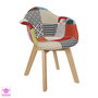 Home Deco Kids Butaca Infantil Patchwork 43x34xh.58 cm