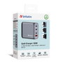 Verbatim GNC-100 Cargador de Pared GaN 100W 4 Puertos (3xUSB-C, 1xUSB-A)