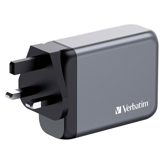 Verbatim GNC-100 Cargador de Pared GaN 100W 4 Puertos (3xUSB-C, 1xUSB-A)