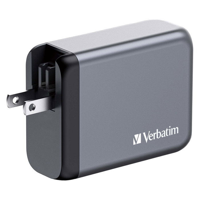 Verbatim GNC-100 Cargador de Pared GaN 100W 4 Puertos (3xUSB-C, 1xUSB-A)