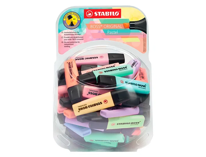 Stabilo Boss 70 Pastel Expositor Bombonera de 60 Unidades Surtidas Stabilo Boss 70 Pastel Expositor Bombonera de 60 Unidades Surtidas