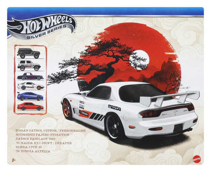 Hot Wheels Silver Series Pack de 6 Vehículos Die-Cast 1/64 Streets of Japan