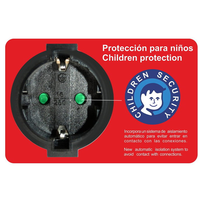Silver Prolongador de Corriente Negro 5m 3500W