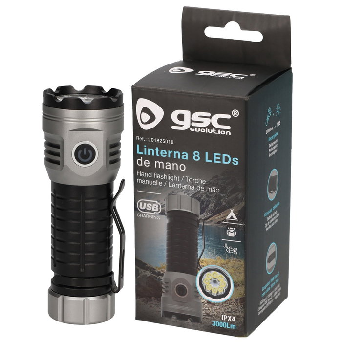 GSC Evolution Linterna de mano 8 LEDs 30W GSC Evolution Linterna de mano 8 LEDs 30W