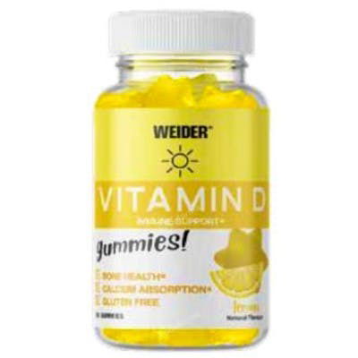 Weider Vitamina D Gummy 50 Gominolas Sabor Limón Weider Vitamina D Gummy 50 Gominolas Sabor Limón