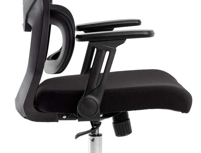Q-connect Silla de Oficina Lucca Malla, Base Metálica, Ruedas Premium, Ajustable, Negro