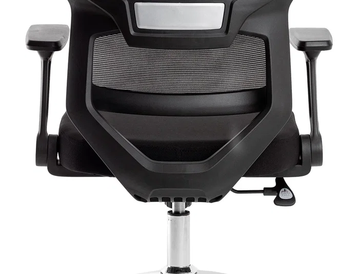 Q-connect Silla de Oficina Lucca Malla, Base Metálica, Ruedas Premium, Ajustable, Negro