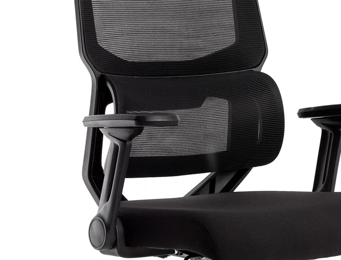 Q-connect Silla de Oficina Lucca Malla, Base Metálica, Ruedas Premium, Ajustable, Negro