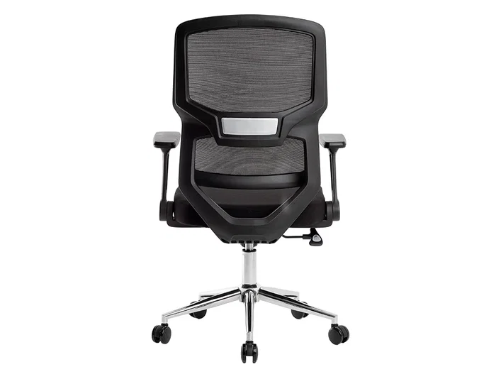 Q-connect Silla de Oficina Lucca Malla, Base Metálica, Ruedas Premium, Ajustable, Negro