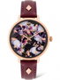 Police Reloj PL16034MSR-02A con caja rosa y correa roja