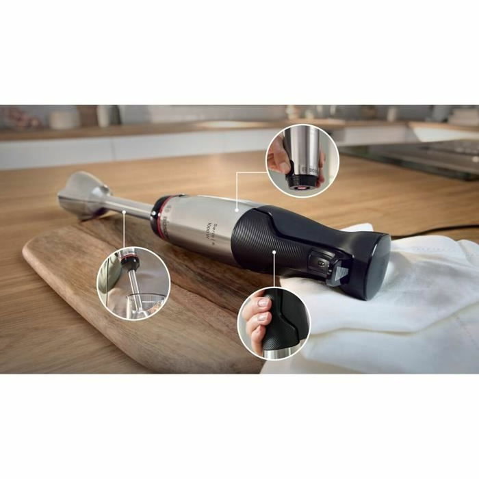 Batidora de mano ErgoMaster Serie 6 - BOSCH - motor 1000 W - 4 cuchillas QuattroBlade Pro