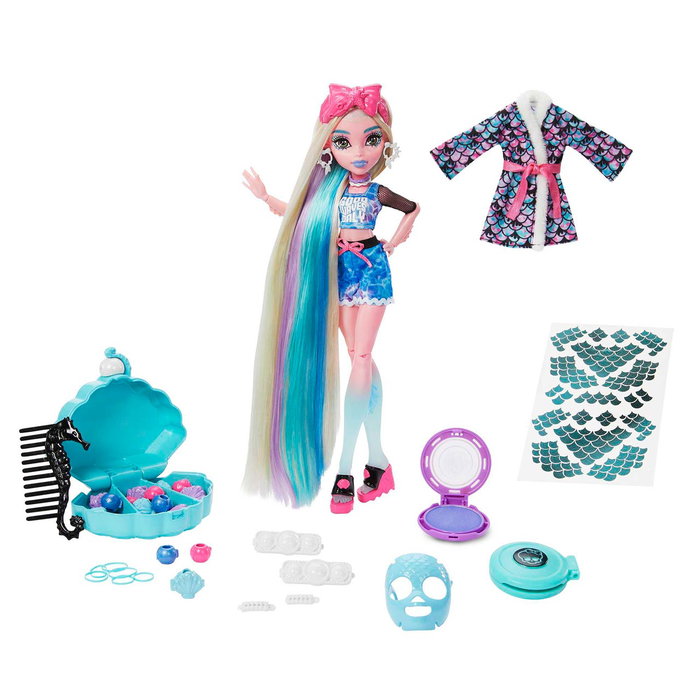 Mattel Monster High Lagoona Blue Spa Day Muñeca con Más de 20 Accesorios - Hky69, +4 años Mattel Monster High Lagoona Blue Spa Day Muñeca con Más de 20 Accesorios - Hky69, +4 años