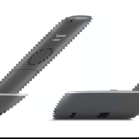 Gigaset E560A Teléfono DECT Inalámbrico con Contestador Automático, Manos Libres, Identificador de Llamadas y Pantalla a Color Negro Plata Gigaset E560A Teléfono DECT Inalámbrico con Contestador Automático, Manos Libres, Identificador de Llamadas y Pantalla a Color Negro Plata