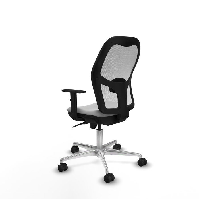 PIQUERAS Y CRESPO Silla de oficina Jorquera con mecanismo Sincro, gris claro y blanco