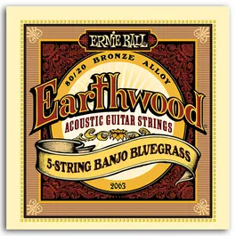 Ernieball 9-20/9 Juego Banjo Earthwood Bluegrass 5 Strings