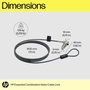 HP Essential Nano Combination Cable Lock para portátil, bloqueo sin llave