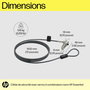 HP Essential Nano Combination Cable Lock para portátil, bloqueo sin llave