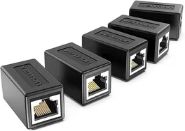 Vention IPVB0-5 Adaptador Conector RJ45 Cat6 FTP Negro (5 unidades)