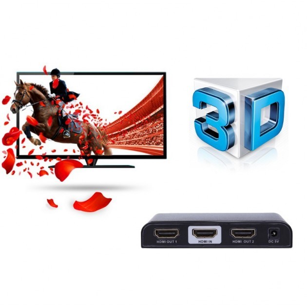 Techly Splitter HDMI de 2 puertos con soporte 4K