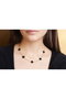 Heliophilia Silver Collar de Latón con Piedra de Circonita y Colgante Dorado, 45 cm