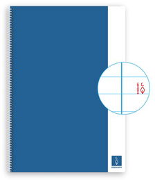 Bloc Escolofi Basic Tapa Dura A4 80H Horizontal 80G Con Margen Azul (Set de 5)