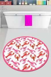 Mijölnir Djt Alfombrilla de Baño Redonda Antideslizante Antibacteriana 120 cm Poliéster Suave Lavable