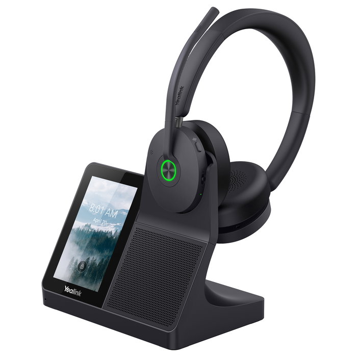 Yealink Auriculares Inalámbricos DECT/BT WH68 + Base de Carga BH74 Híbrido - 1308146, Negro, Bluetooth 5.3, USB-C, 48h Batería, Diadema Circumaural