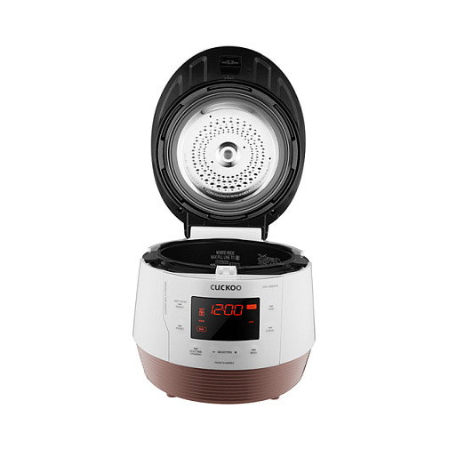 Cuckoo Multicooker CMC-QSB501S 8-en-1, Olla a Presión, 5.00L, Cocina al Vapor, Fríe, Arroz, Carne, Yogur, Rosa/Blanco