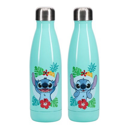 Paladone Botella de Metal Stitch Disney Lilo & Stitch con capacidad de 460ml/500ml de acero inoxidable Paladone Botella de Metal Stitch Disney Lilo & Stitch con capacidad de 460ml/500ml de acero inoxidable