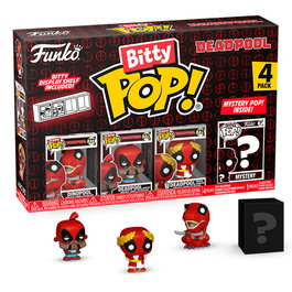 Funko Blister 4 Figuras Bitty POP Marvel Deadpool Dinopool Misterioso Raro Hiperraro Coleccionables