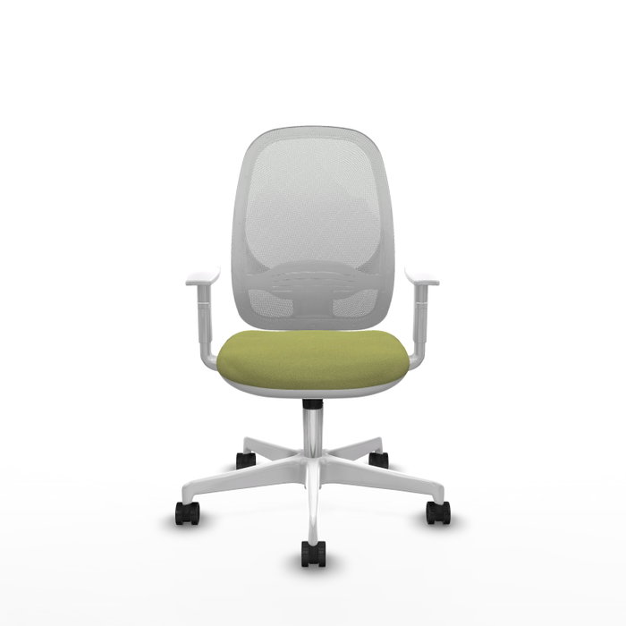 PIQUERAS Y CRESPO Silla de oficina Cilanco con mecanismo Sincro, verde oliva y blanco PIQUERAS Y CRESPO Silla de oficina Cilanco con mecanismo Sincro, verde oliva y blanco