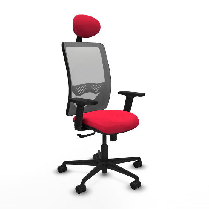 PIQUERAS Y CRESPO Silla de oficina Zulema con mecanismo Sincro, Rojo y Gris PIQUERAS Y CRESPO Silla de oficina Zulema con mecanismo Sincro, Rojo y Gris