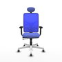 PIQUERAS Y CRESPO Silla de oficina Motilla con mecanismo Sincro/Traslack, Azul