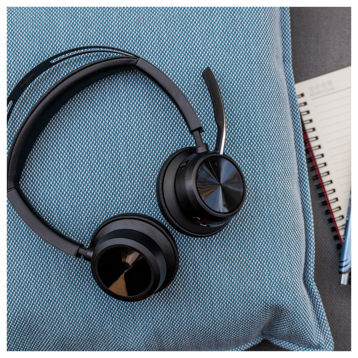 HP Voyager Focus 2 UC Auriculares Inalámbricos Bluetooth Diadema para Oficina/Centro de Llamadas, USB-C/A, Cancelación de Ruido Activo, Negro
