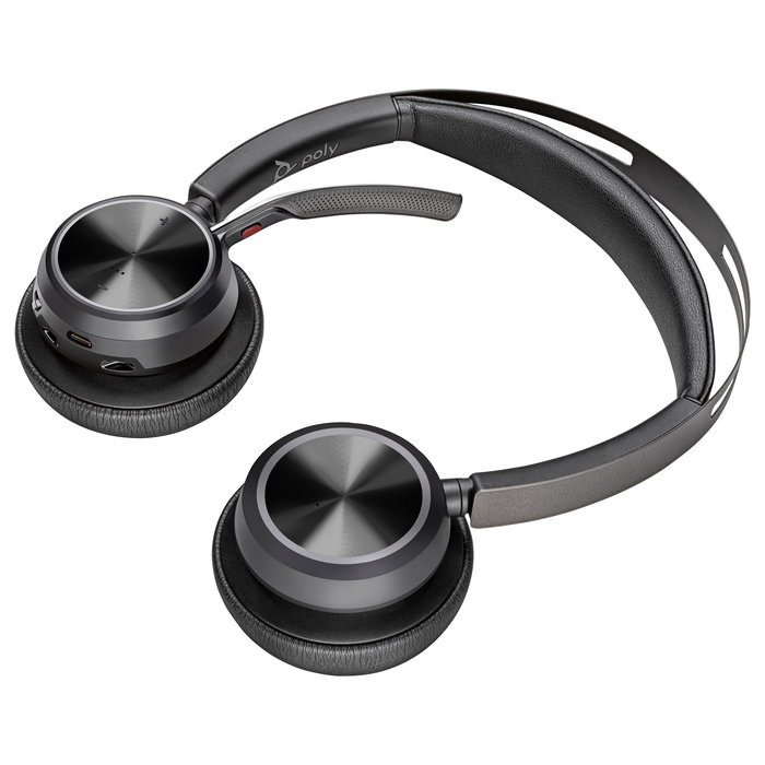 HP Voyager Focus 2 UC Auriculares Inalámbricos Bluetooth Diadema para Oficina/Centro de Llamadas, USB-C/A, Cancelación de Ruido Activo, Negro
