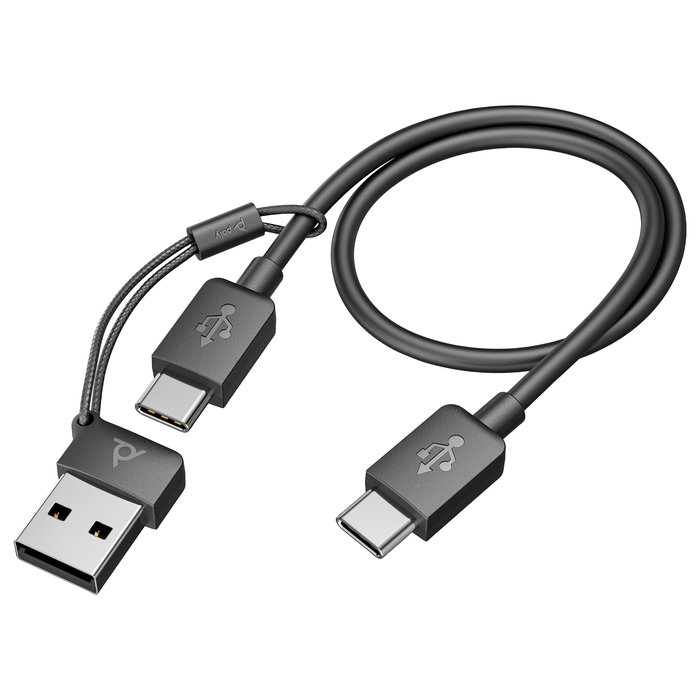 HP Voyager Focus 2 UC Auriculares Inalámbricos Bluetooth Diadema para Oficina/Centro de Llamadas, USB-C/A, Cancelación de Ruido Activo, Negro