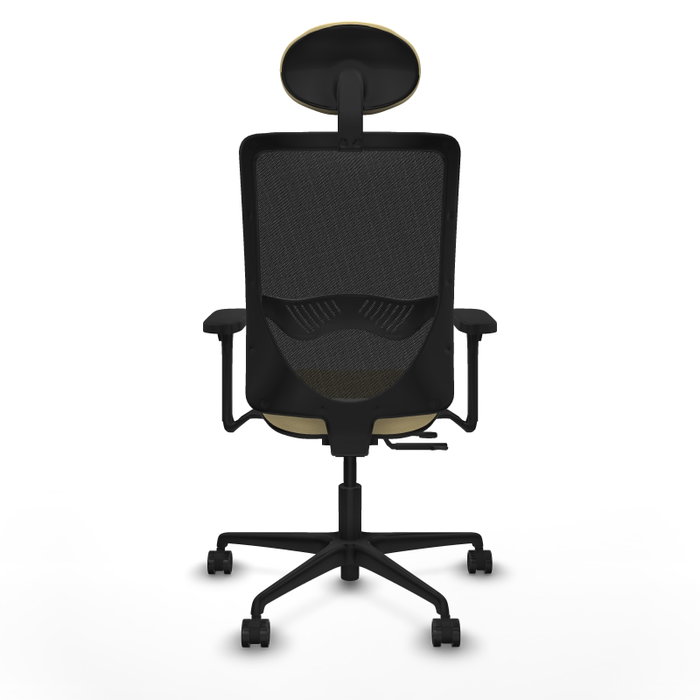 PIQUERAS Y CRESPO Silla de oficina Zulema con mecanismo Sincro/Traslack, Crema y Negro