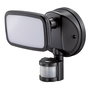 EDM Aplique LED con Sensor Crepuscular y de Movimiento 10W 750LM Luz Día 4000K IP65 Negro Ø12x14x17cm