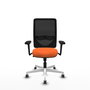 PIQUERAS Y CRESPO Silla de oficina Zulema con mecanismo Sincro, Naranja y Negro
