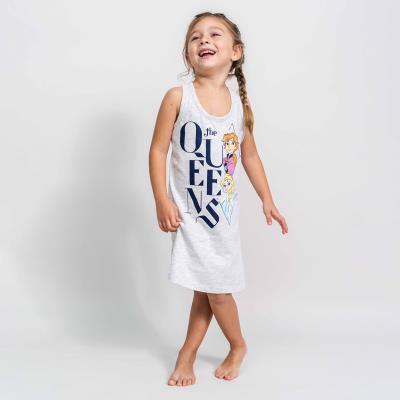 Vestido Single Jersey Accesorios Frozen Beige 3 Años