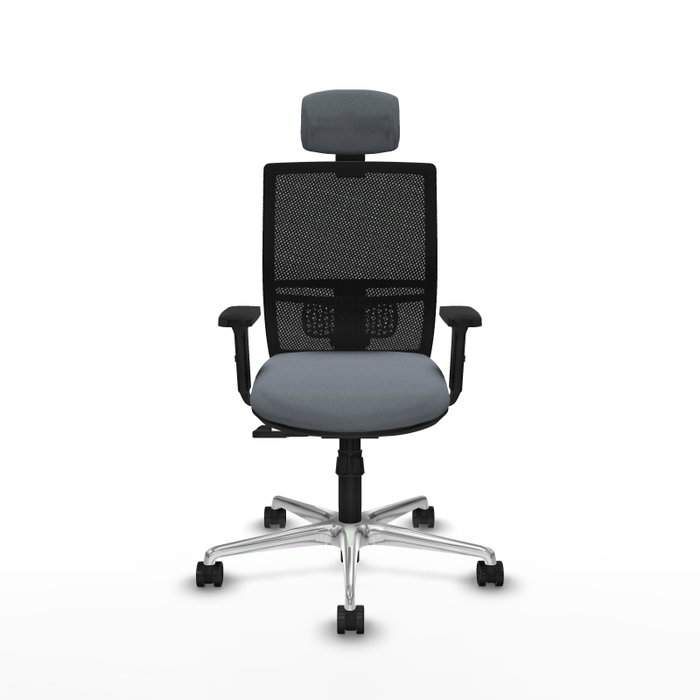 PIQUERAS Y CRESPO Silla de oficina Yunquera con mecanismo Sincro, Gris y Negro PIQUERAS Y CRESPO Silla de oficina Yunquera con mecanismo Sincro, Gris y Negro