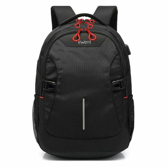 Ewent EW2526 Mochila para portátil de 15,6 pulgadas con salida USB, Negro