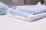 Teclado Mchose MC-X75V2-1 inalámbrico RGB mecánico 83 teclas layout polaco color azul