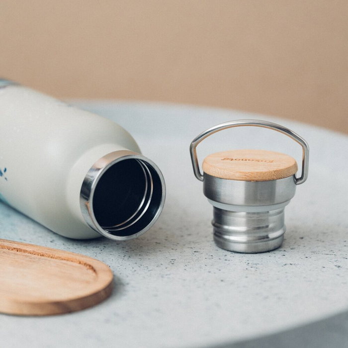 ERIK Botella Agua Acero Inoxidable La Gran Ola de Kanagawa Hokusai 500ml Tapon Hermetico